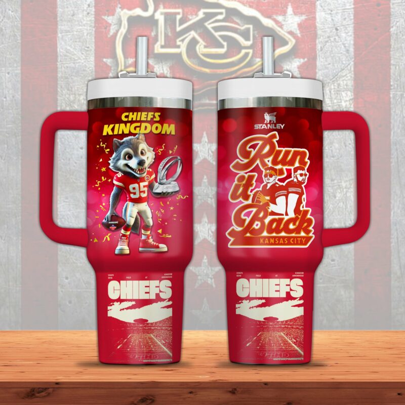 Kansas City Chiefs NFL Sports Custom Stanley Quencher 40oz Stainless Steel Tumbler With Handle - Threewoofs