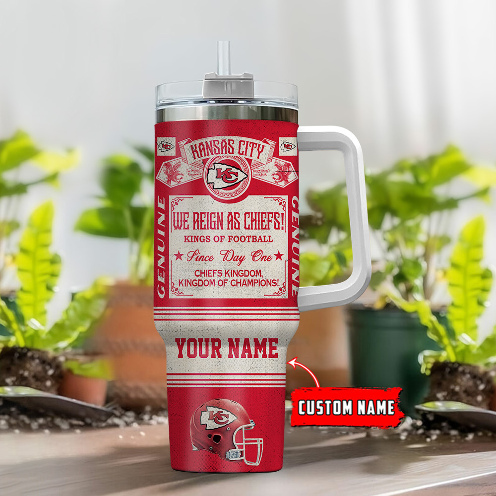 Customizable Kansas City Chiefs Tumbler - Show Your Team Pride! - Image 2