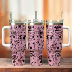 Karol G Music Custom Stanley Quencher 40oz Stainless Steel Tumbler With Handle - Threewoofs