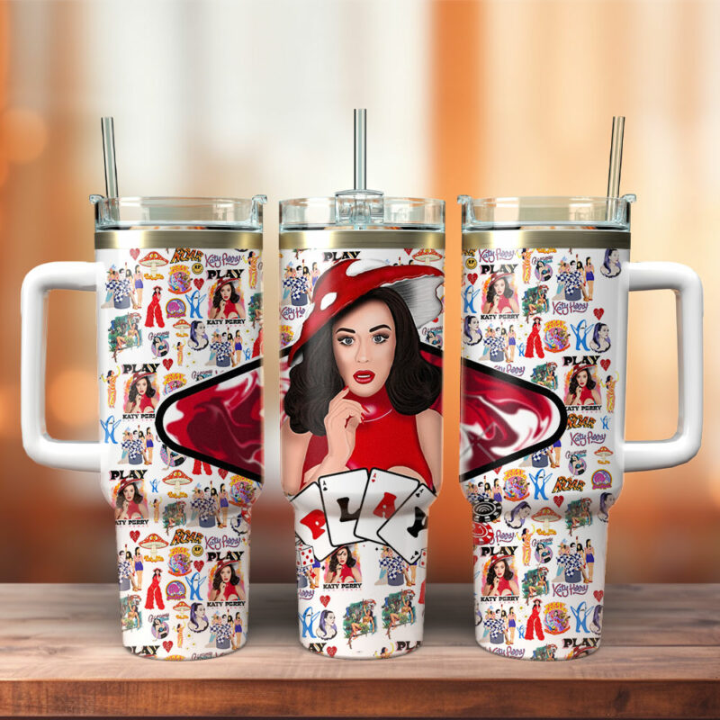 Katy Perry Music Custom Stanley Quencher 40oz Stainless Steel Tumbler With Handle - Threewoofs