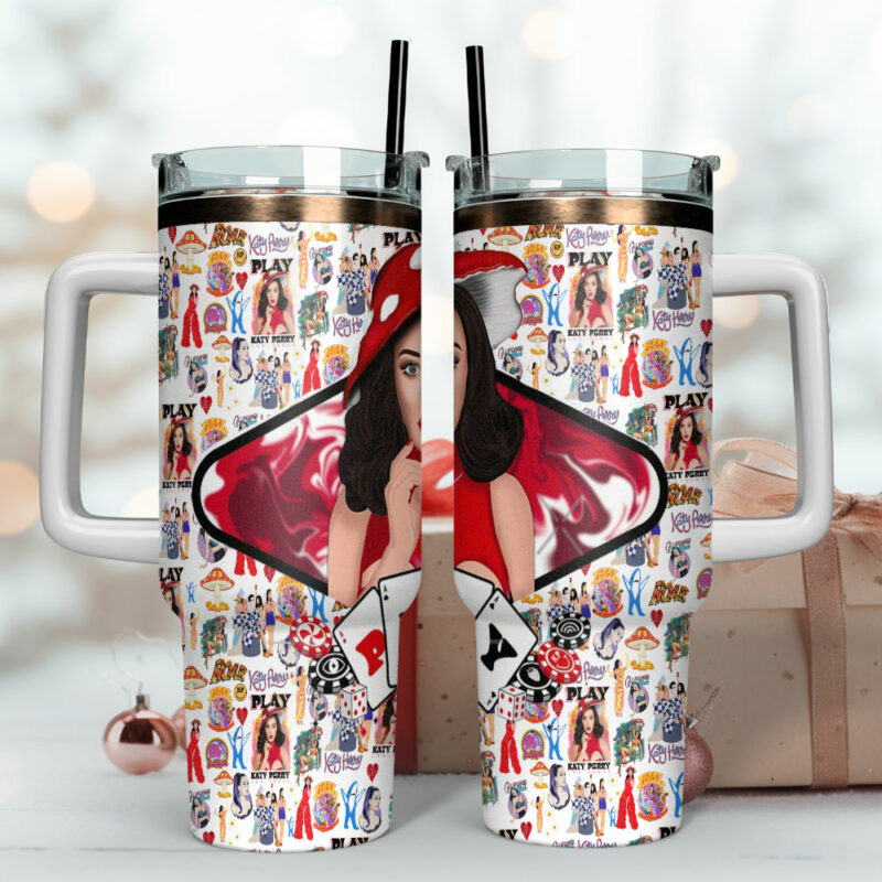 Katy Perry Music Custom Stanley Quencher 40oz Stainless Steel Tumbler With Handle - Threewoofs - Image 4