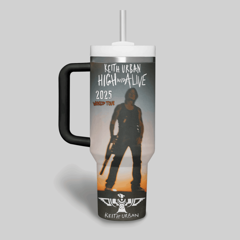 Keith Urban Music Custom Stanley Quencher 40oz Stainless Steel Tumbler With Handle - Threewoofs - Image 3