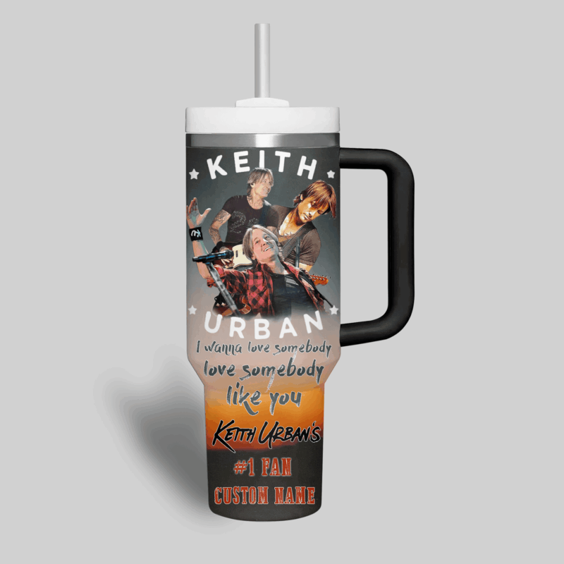 Keith Urban Music Custom Stanley Quencher 40oz Stainless Steel Tumbler With Handle - Threewoofs - Image 4