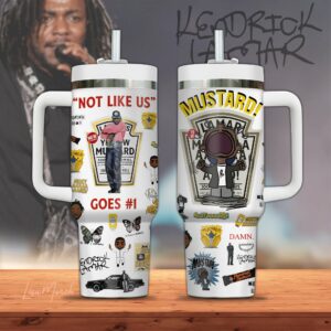 Kendrick Lamar Music Custom Stanley Quencher 40oz Stainless Steel Tumbler With Handle - Threewoofs