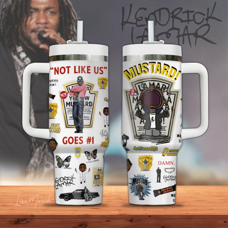 Kendrick Lamar Music Custom Stanley Quencher 40oz Stainless Steel Tumbler With Handle - Threewoofs