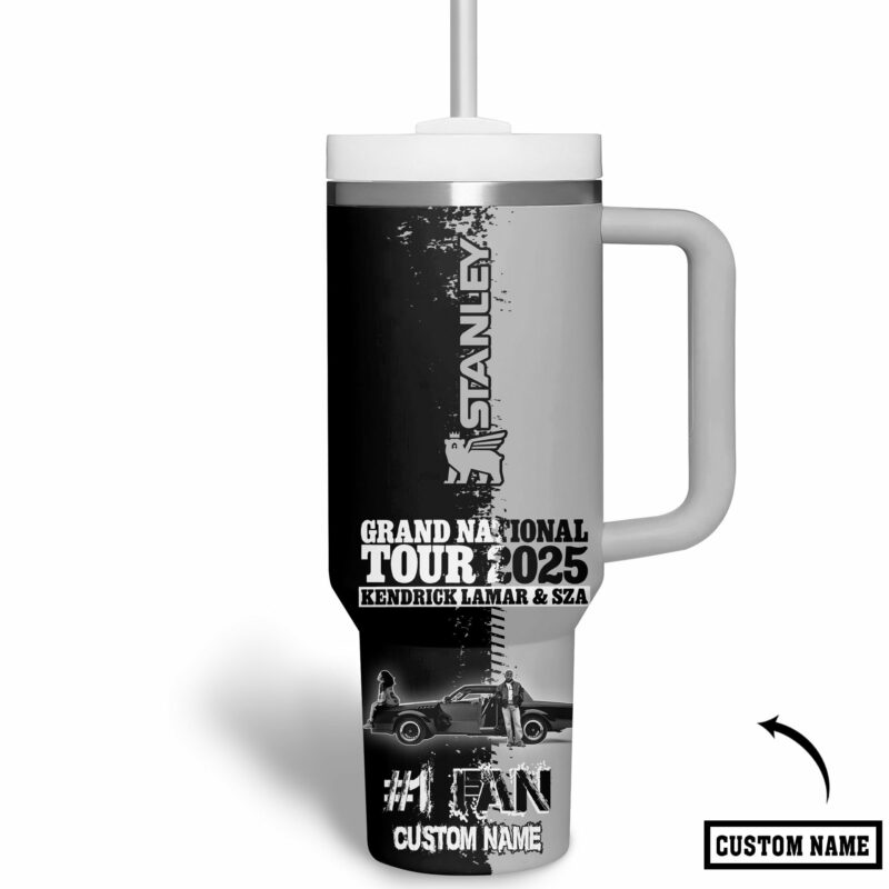 Kendrick Lamar x SZA Music Custom Stanley Quencher 40oz Stainless Steel Tumbler With Handle - Threewoofs - Image 5