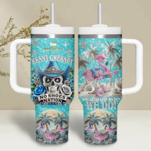 Kenny Chesney Music Custom Stanley Quencher 40oz Stainless Steel Tumbler With Handle - Threewoofs