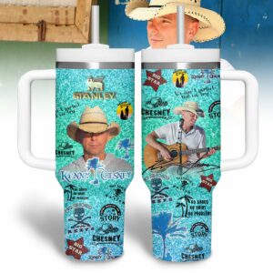 Kenny Chesney Music Custom Stanley Quencher 40oz Stainless Steel Tumbler With Handle - Threewoofs