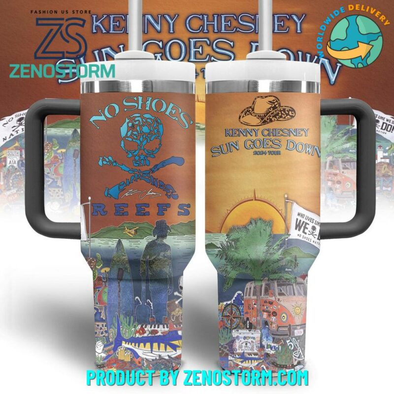 Kenny Chesney Music Custom Stanley Quencher 40oz Stainless Steel Tumbler With Handle - Threewoofs - Image 2