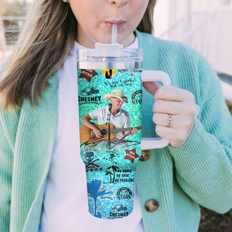 Kenny Chesney Music Custom Stanley Quencher 40oz Stainless Steel Tumbler With Handle - Threewoofs - Image 5