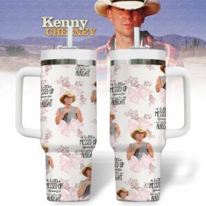 Kenny Chesney Music Custom Stanley Quencher 40oz Stainless Steel Tumbler With Handle - Threewoofs