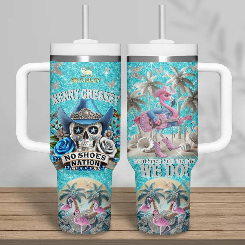 Kenny Chesney Music Custom Stanley Quencher 40oz Stainless Steel Tumbler With Handle - Threewoofs - Image 2