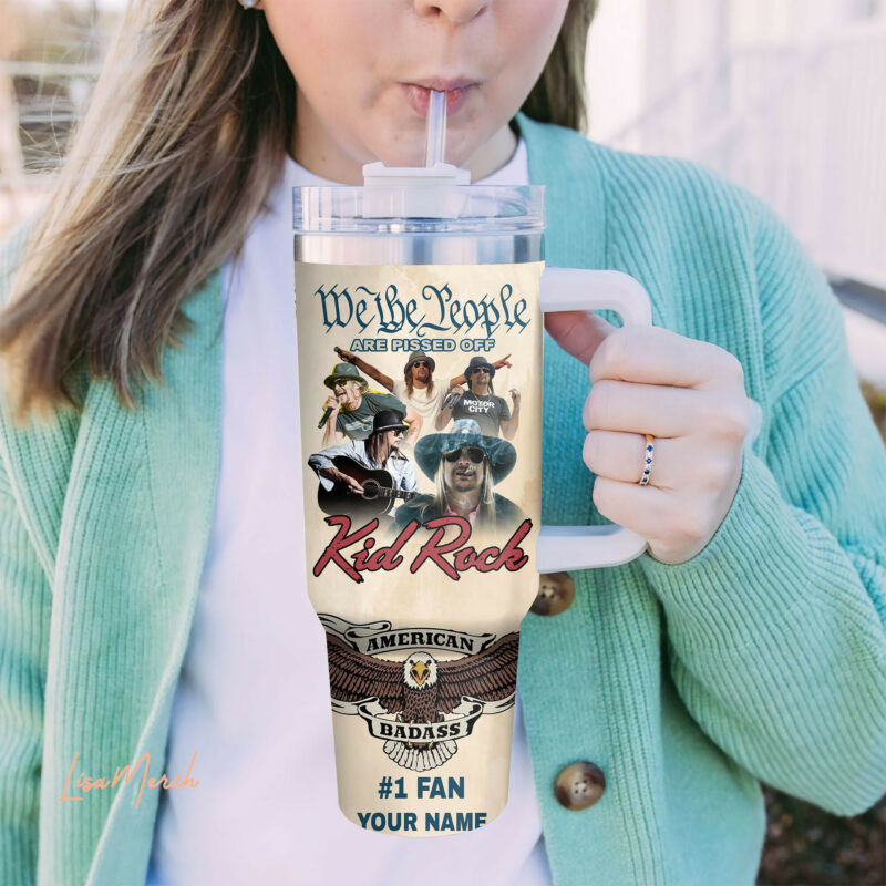 Kid Rock Music Custom Stanley Quencher 40oz Stainless Steel Tumbler With Handle - Threewoofs - Image 8