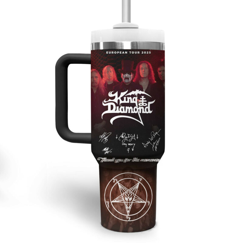 King Diamond Music Custom Stanley Quencher 40oz Stainless Steel Tumbler With Handle - Threewoofs - Image 4