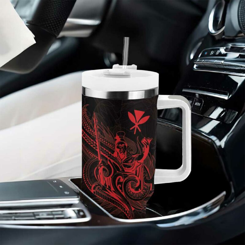 King Kamehameha Day Kakau Polynesian Custom Stanley Quencher 40oz Stainless Steel Tumbler With Handle - Threewoofs - Image 8