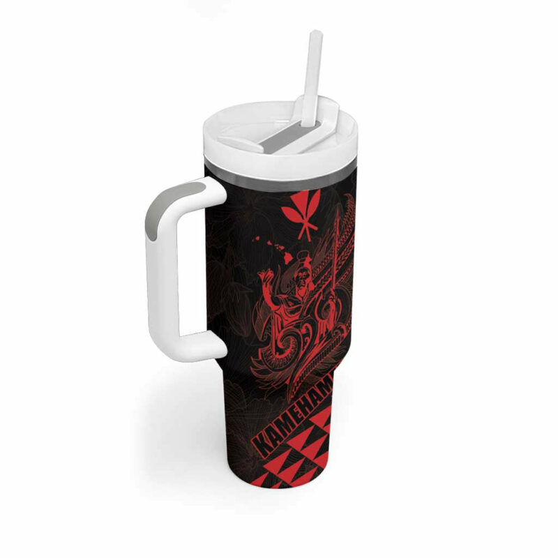 King Kamehameha Day Kakau Polynesian Custom Stanley Quencher 40oz Stainless Steel Tumbler With Handle - Threewoofs - Image 2
