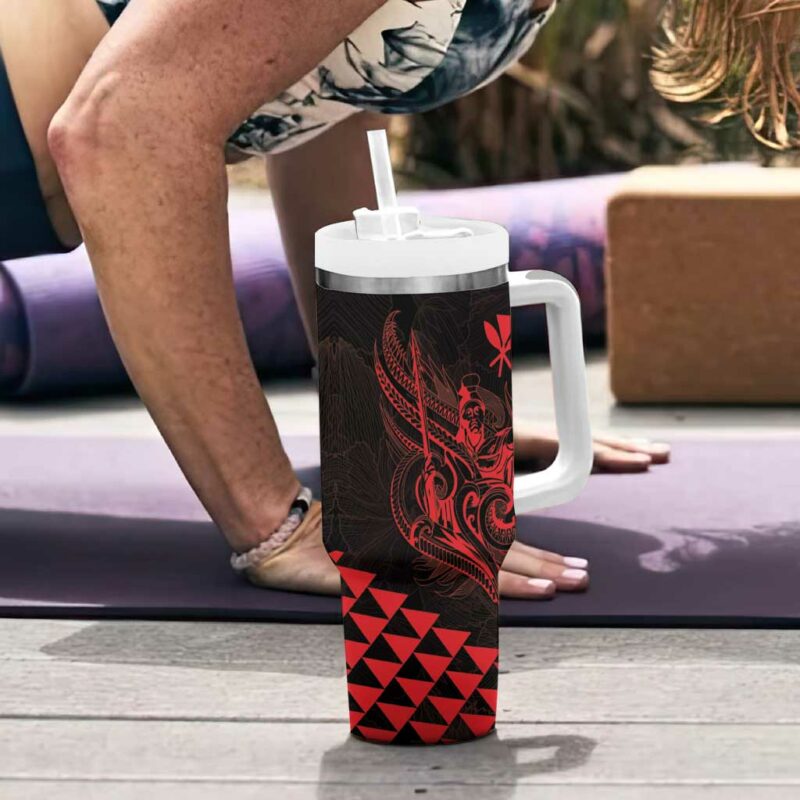 King Kamehameha Day Kakau Polynesian Custom Stanley Quencher 40oz Stainless Steel Tumbler With Handle - Threewoofs - Image 6