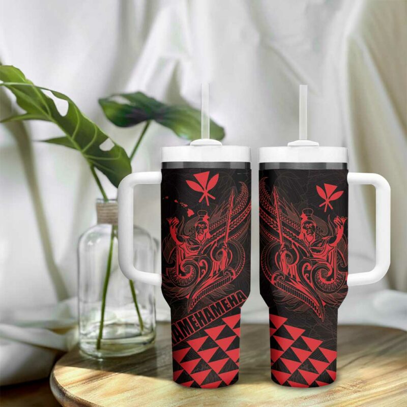 King Kamehameha Day Kakau Polynesian Custom Stanley Quencher 40oz Stainless Steel Tumbler With Handle - Threewoofs - Image 9