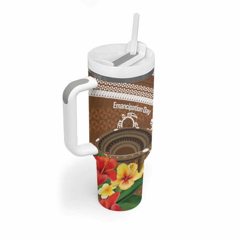 Kingdom Of Tonga Emancipation Day Custom Stanley Quencher 40oz Stainless Steel Tumbler With Handle - Threewoofs - Image 2