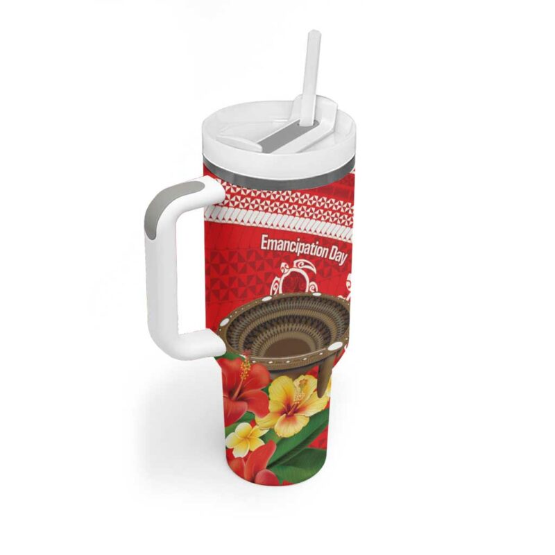 Kingdom Of Tonga Emancipation Day Custom Stanley Quencher 40oz Stainless Steel Tumbler With Handle - Threewoofs - Image 2