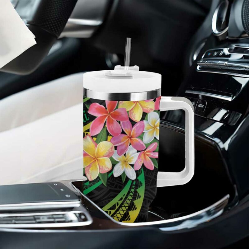 Kiribati Red Jasmine Mango Reggae Polynesian Art Custom Stanley Quencher 40oz Stainless Steel Tumbler With Handle - Threewoofs - Image 8