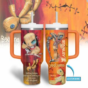 Korn Music Custom Stanley Quencher 40oz Stainless Steel Tumbler With Handle - Threewoofs