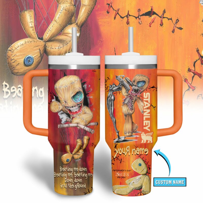 Korn Music Custom Stanley Quencher 40oz Stainless Steel Tumbler With Handle - Threewoofs