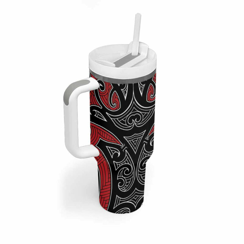 Koru Fern New Zealand Maori Tribal Custom Stanley Quencher 40oz Stainless Steel Tumbler With Handle - Threewoofs - Image 2