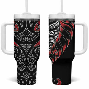 Koru Fern New Zealand Maori Tribal Custom Stanley Quencher 40oz Stainless Steel Tumbler With Handle - Threewoofs