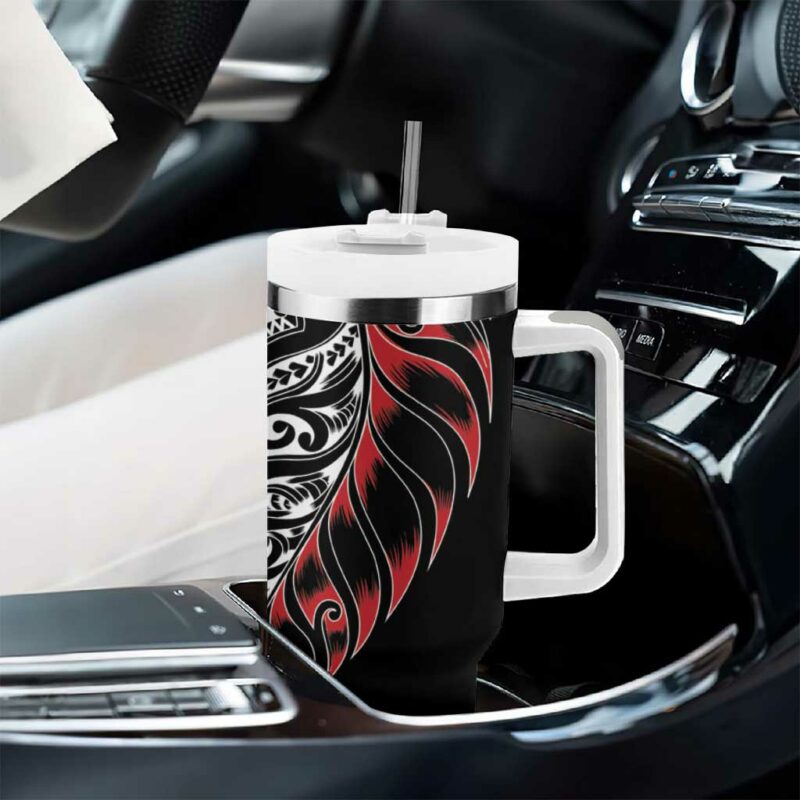 Koru Fern New Zealand Maori Tribal Custom Stanley Quencher 40oz Stainless Steel Tumbler With Handle - Threewoofs - Image 8
