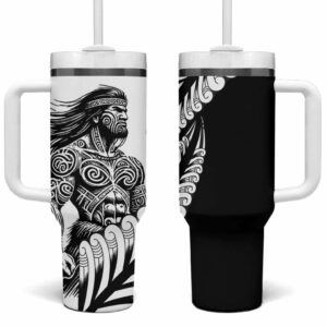 Koru Fern New Zealand Maori Tribal Warrior Custom Stanley Quencher 40oz Stainless Steel Tumbler With Handle - Threewoofs