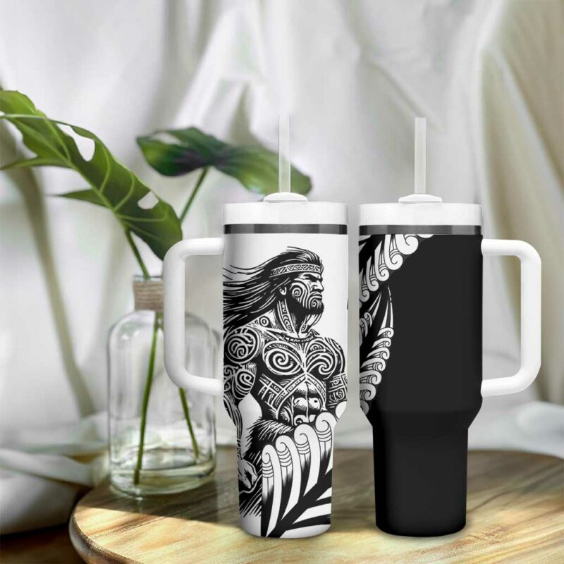 Koru Fern New Zealand Maori Tribal Warrior Custom Stanley Quencher 40oz Stainless Steel Tumbler With Handle - Threewoofs - Image 9
