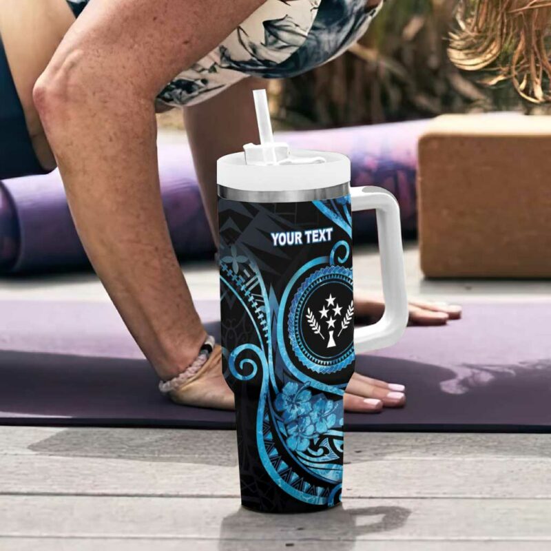 Kosrae Constitution Day Ocean Floral Custom Stanley Quencher 40oz Stainless Steel Tumbler With Handle - Threewoofs - Image 6