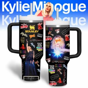 Kylie Minogue Music Custom Stanley Quencher 40oz Stainless Steel Tumbler With Handle - Threewoofs
