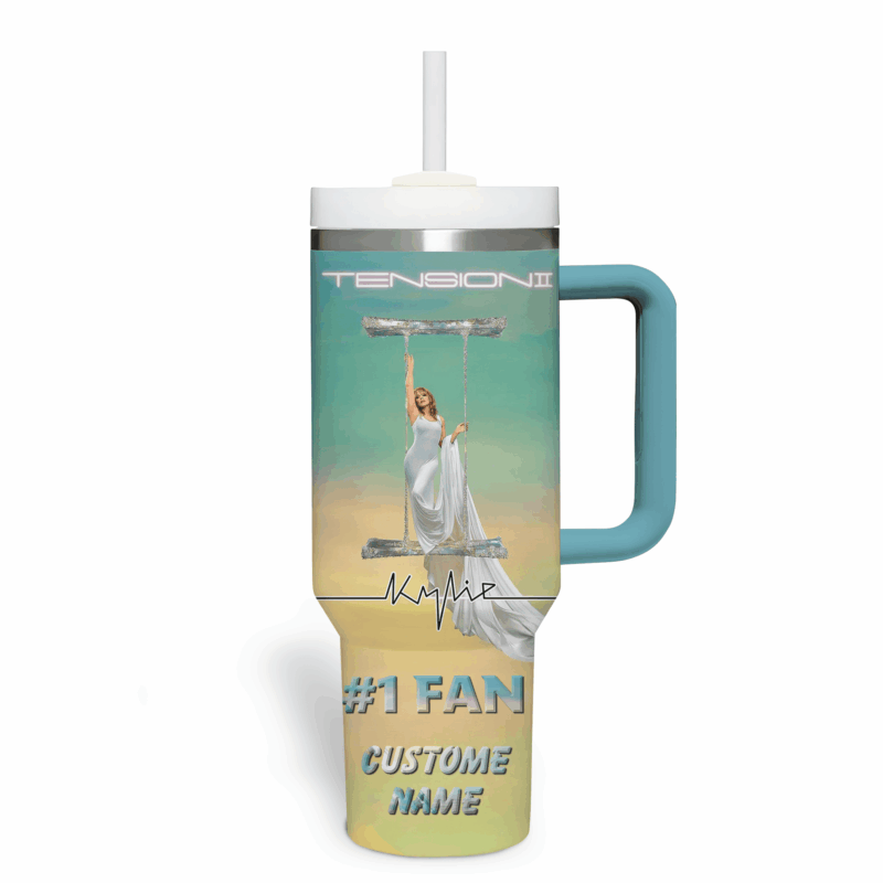 Kylie Minogue Music Custom Stanley Quencher 40oz Stainless Steel Tumbler With Handle - Threewoofs - Image 4