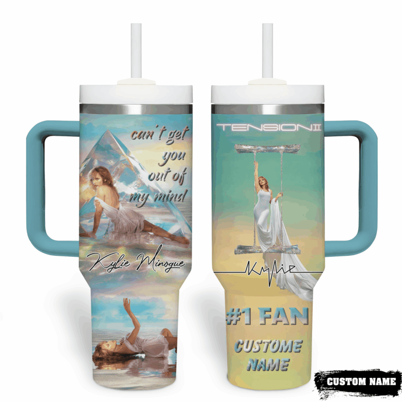 Kylie Minogue Music Custom Stanley Quencher 40oz Stainless Steel Tumbler With Handle - Threewoofs - Image 2