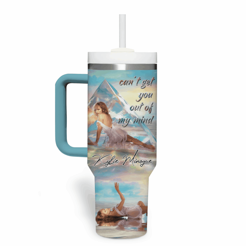 Kylie Minogue Music Custom Stanley Quencher 40oz Stainless Steel Tumbler With Handle - Threewoofs - Image 3