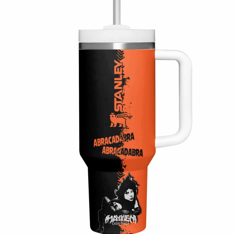 Lady Gaga Music Custom Stanley Quencher 40oz Stainless Steel Tumbler With Handle - Threewoofs - Image 3