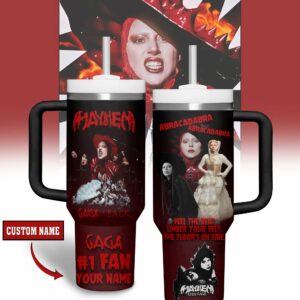 Lady Gaga Music Custom Stanley Quencher 40oz Stainless Steel Tumbler With Handle - Threewoofs