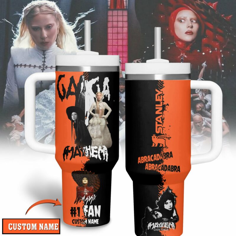 Lady Gaga Music Custom Stanley Quencher 40oz Stainless Steel Tumbler With Handle - Threewoofs