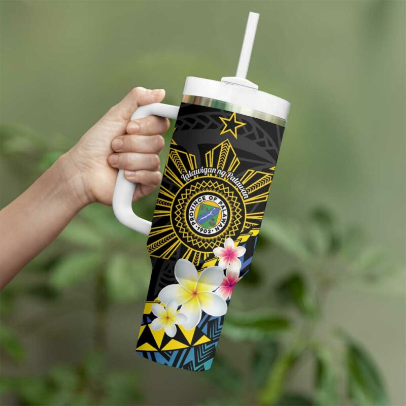 Lalawigan ng Palawan Custom Stanley Quencher 40oz Stainless Steel Tumbler With Handle - Threewoofs - Image 3