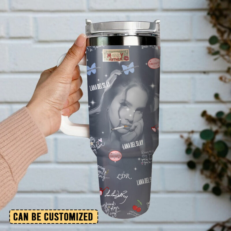 Lana Del Rey Music Custom Stanley Quencher 40oz Stainless Steel Tumbler - Threewoofs - Image 4