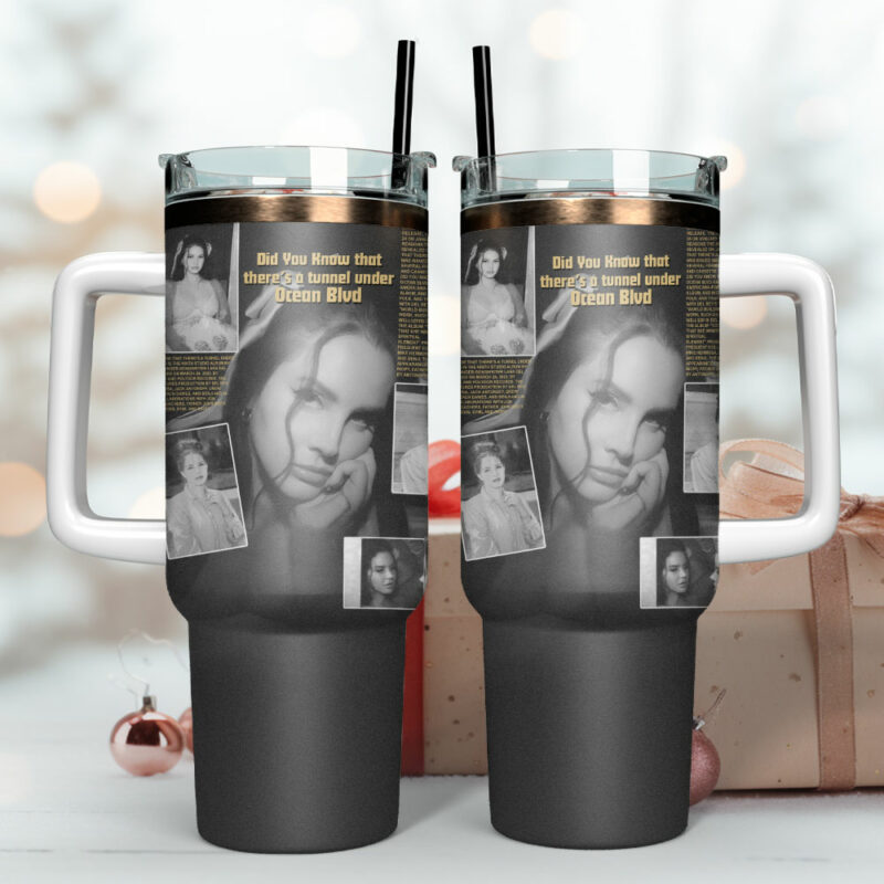 Lana Del Rey Music Custom Stanley Quencher 40oz Stainless Steel Tumbler - Threewoofs - Image 3