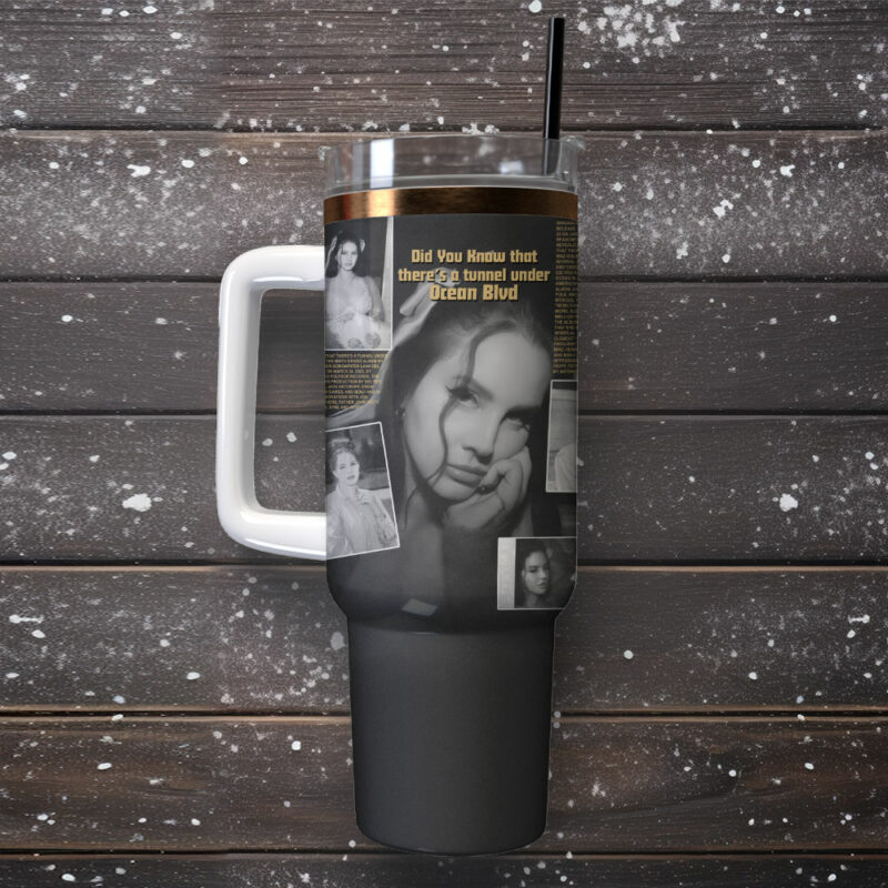 Lana Del Rey Music Custom Stanley Quencher 40oz Stainless Steel Tumbler - Threewoofs - Image 2