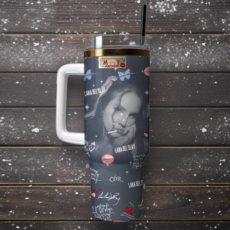 Lana Del Rey Music Custom Stanley Quencher 40oz Stainless Steel Tumbler - Threewoofs - Image 2