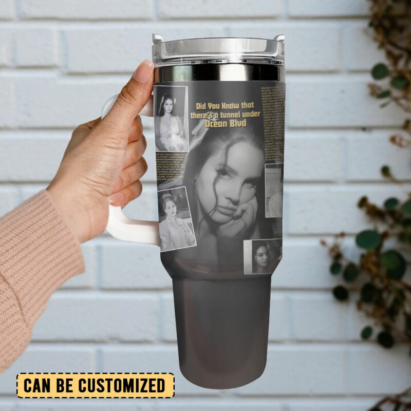 Lana Del Rey Music Custom Stanley Quencher 40oz Stainless Steel Tumbler - Threewoofs - Image 4