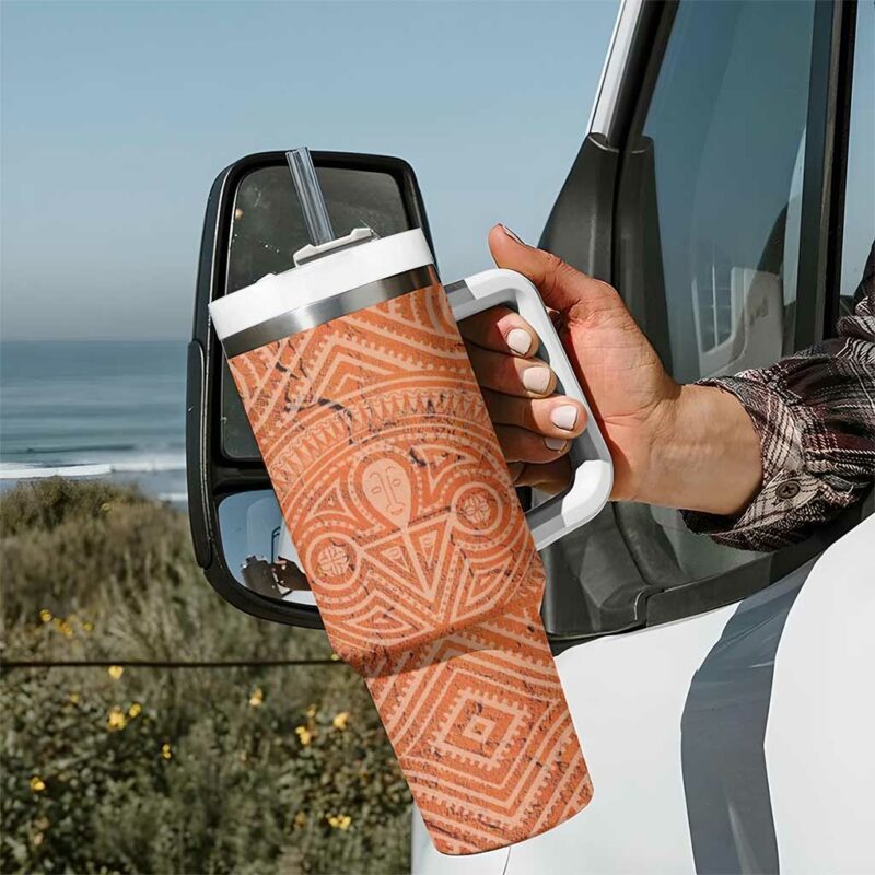 Lapita Culture Iconic Double Face Custom Stanley Quencher 40oz Stainless Steel Tumbler With Handle - Threewoofs - Image 7