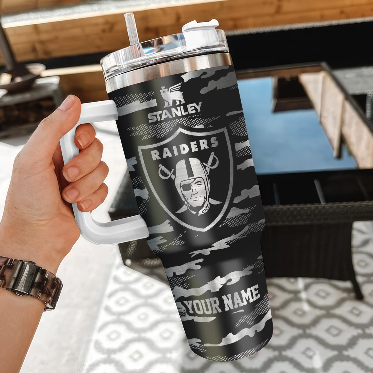 Customizable Las Vegas Raiders Tumbler - Personalized Gift for Fans - Image 3