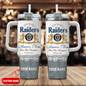 Custom Name Raiders Tumbler - Personalized Insulated Mug for Fans