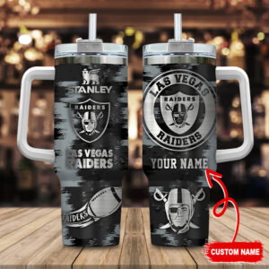 Personalized Las Vegas Raiders Tumbler Mug with Handle - Custom Name